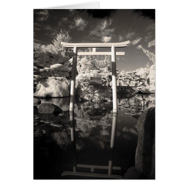 Cartão japonês do jardim (Frente)