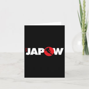Cartão Japonês Ski Shirt Japow Powder Ski Flag Japonês