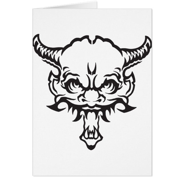 Cartão Japonês Tattoo Oni Demon (Frente)