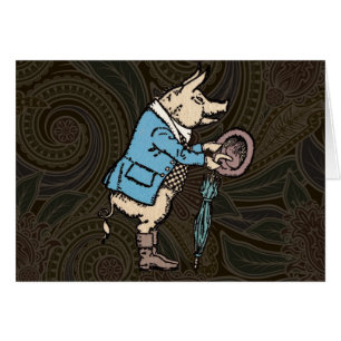 Cartão Jaqueta de porcos Porquinhos Óptica Formal