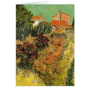 Cartão Jardim atrás de uma casa por Vincent van Gogh