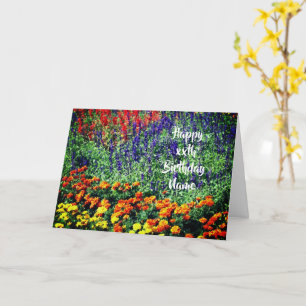 Cartão Jardim Bela Flor Arte Personalizada Aniversário