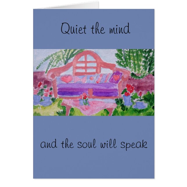 Cartão jardim calmo (Frente)