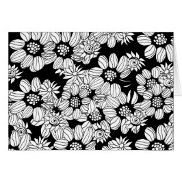 Cartão Jardim da Flor de Coloração do Adulto