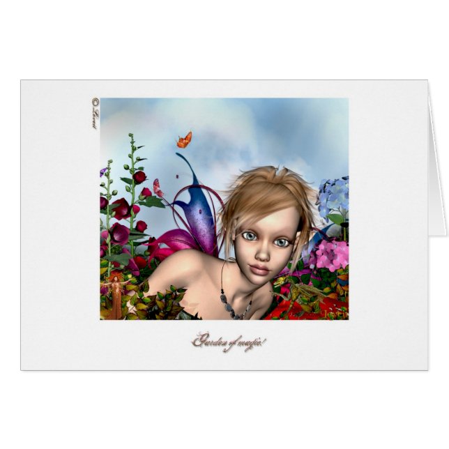 Cartão jardim da mágica (Frente Horizontal)