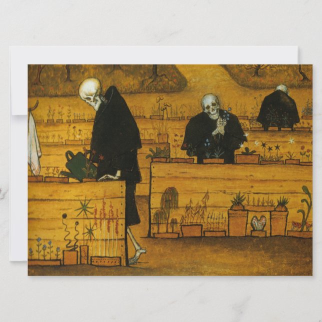 Cartão Jardim da Morte (por Hugo Simberg) (Frente)