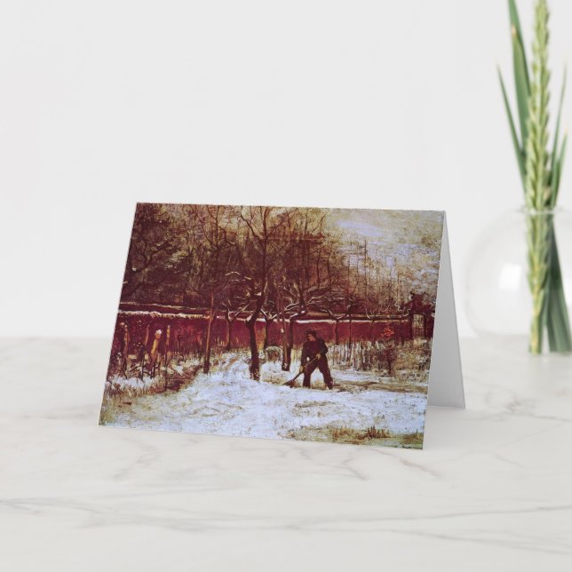 Cartão Jardim da Paróquia em Nuenen por Vincent van Gogh (Frente)