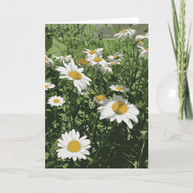 Cartão Jardim das Flores Comuns Branco E Amarelo (Frente)