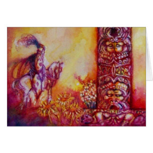 CARTÃO JARDIM DAS SOMBRAS PERDIDAS / NOITE E CAVALO