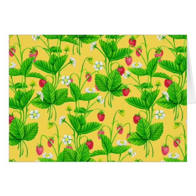 Cartão Jardim de amora amarelo (Frente Horizontal)