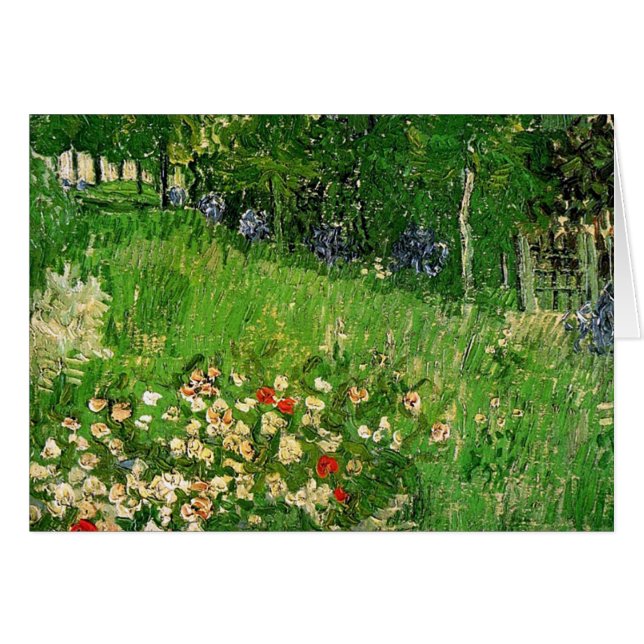 Cartão Jardim de Daubigny por Van Gogh (Frente Horizontal)
