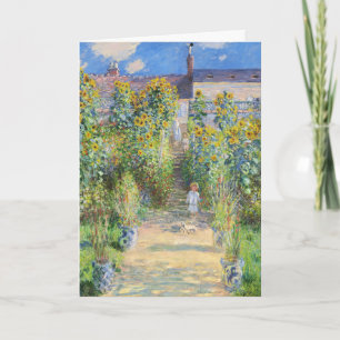 Cartão Jardim de Girassóis de Claude Monet em Vétheuil