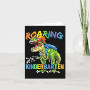Cartão Jardim De Infância Dinossauro T Rex De Volta Para 
