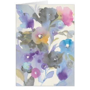 Cartão Jardim de Joias Pétalas de Pastel Roxo