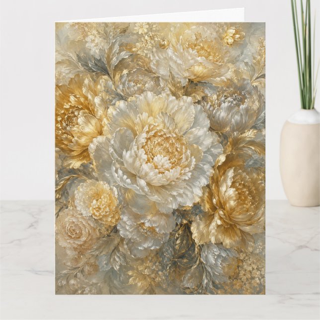 Cartão Jardim de Marfim Dourado (Frente)