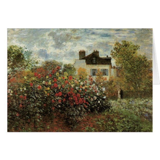 Cartão Jardim de Monet na Argentina por Claude Monet (Frente Horizontal)