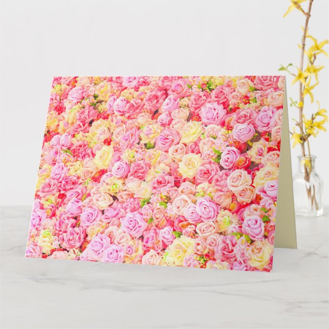 Cartão Jardim de rosas (Flor Amarela)