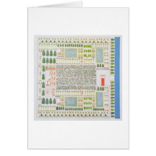 Cartão Jardim de um dignatário egípcio alto, de