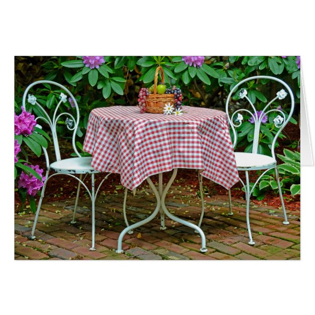 Cartão Jardim de Verão (Frente horizontal)