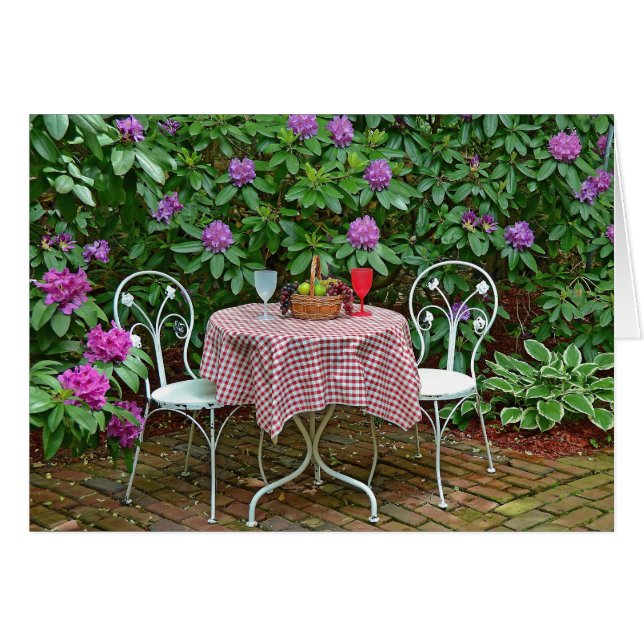 Cartão Jardim de Verão (Frente horizontal)