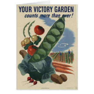 Cartão jardim de vitória do poster ww2