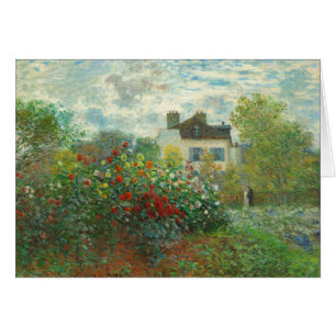 Cartão Jardim do Artista Monet em Argenteuil Pintura