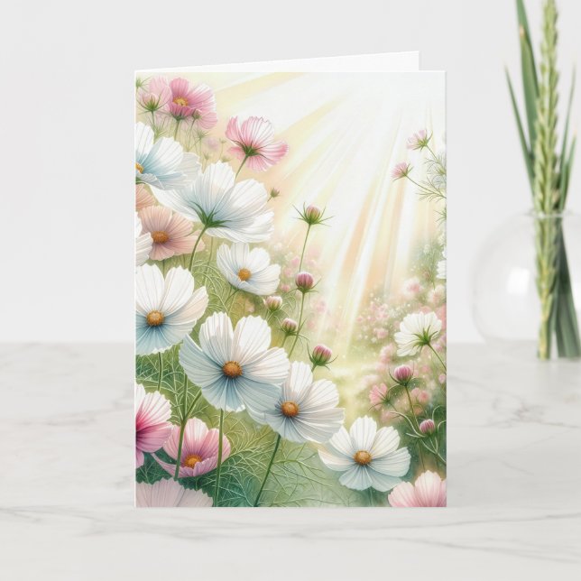 Cartão Jardim do Cosmos Sunny (Frente)