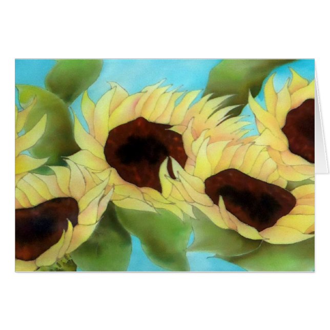 Cartão Jardim do girassol (Frente Horizontal)