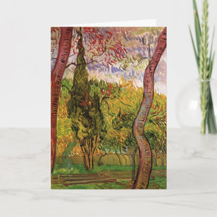 Cartão Jardim do Hospital de Saint-Paul por Vincent van G