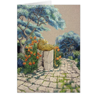 Cartão Jardim do leopardo, por Darlene P. Coltrain