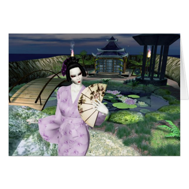 Cartão Jardim do zen (Frente Horizontal)