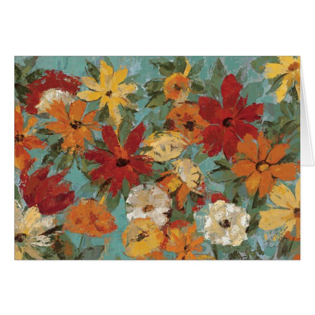 Cartão Jardim expressivo brilhante (Frente Horizontal)