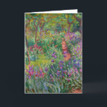 Cartão Jardim Íris Em Giverny Por Claude Monet<br><div class="desc">O Jardim Íris em Giverny pintado por Claude Monet. Cerca de 1900. Esta imagem está no dominio público.</div>