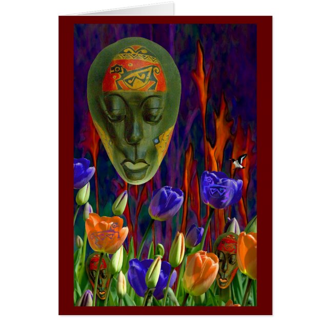 Cartão Jardim místico (Frente)