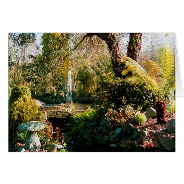 Cartão Jardim pacífico em Guernsey 1 (Frente Horizontal)