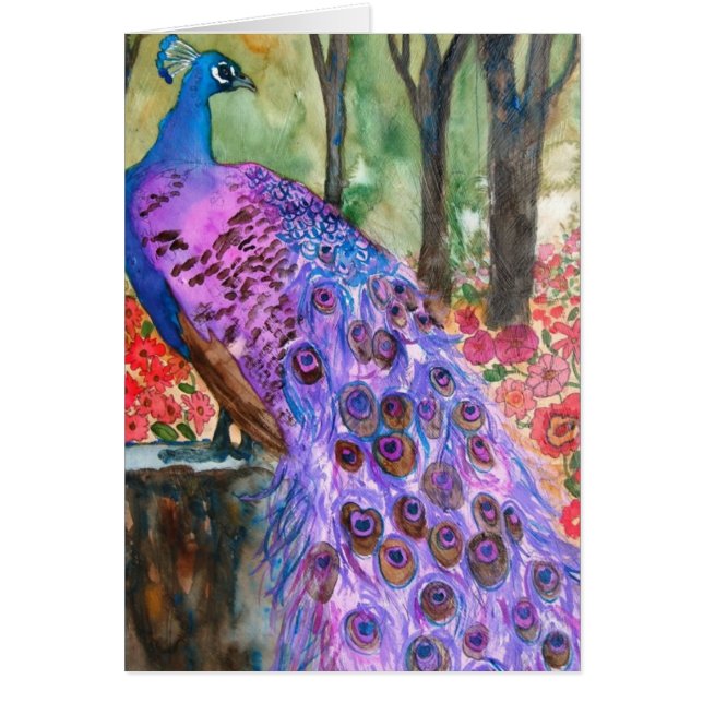 Cartão Jardim Peacock (Frente)