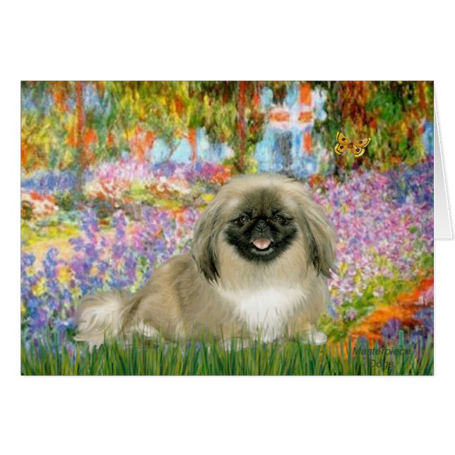 Cartão Jardim - Pekingese 1b (Frente Horizontal)