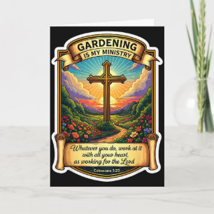 Cartão Jardineiro Cristão Jardinagem É Meu Ministério Deu
