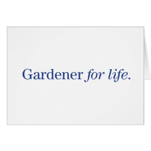 Cartão Jardineiro para a vida