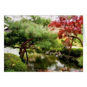 Cartão Jardins serenos do santuário de Heian