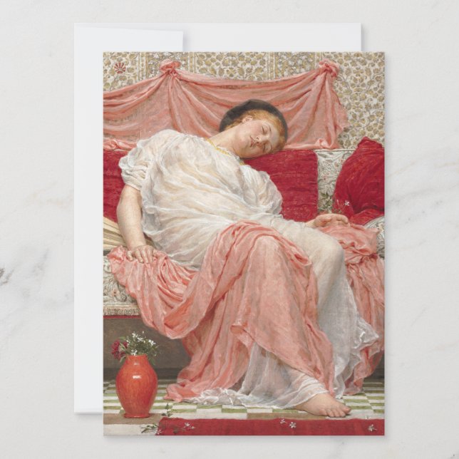 Cartão Jasmine (Bela Jovem Dormindo) (Frente)