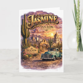 Cartão Jasmine Tucson Arizona Personalizado Sudoeste