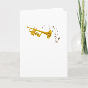 Cartão Jazz Trumpet Music Notes Musical