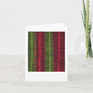 Cartão Jazzy red green abstract design