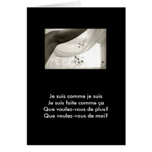 Cartão Je Suis Comme Je Suis