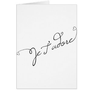 Cartão Je T adore
