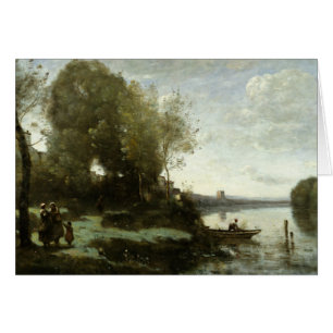 Cartão Jean-Baptiste-Camille Corot - Rio Distante