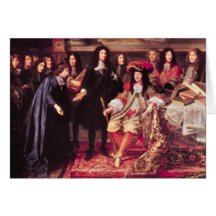 Cartão Jean-Baptiste Colbert que apresenta os membros