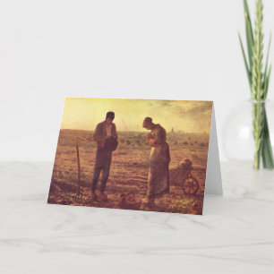 Cartão Jean-Francois Millet- The Angelus