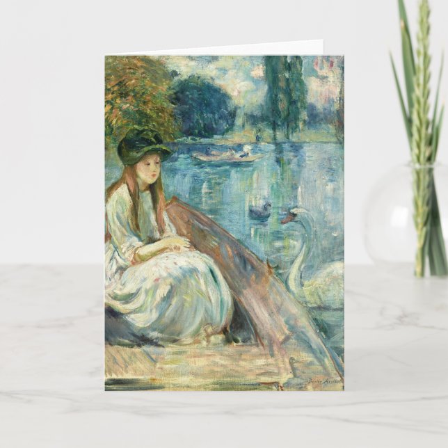 Cartão Jeanne Fourmanoir Sur le Lac | Berthe Morisot (Frente)